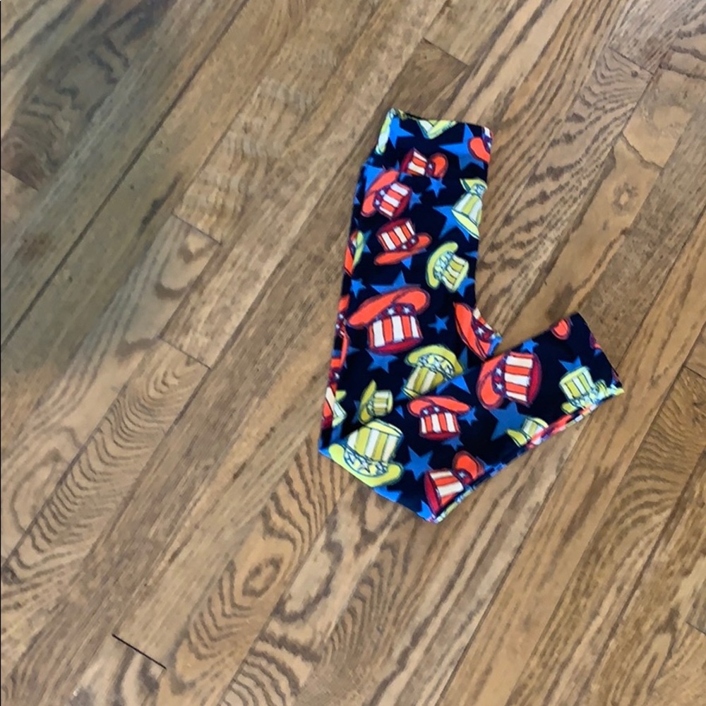 LuLaRoe kids 4th of July leggings